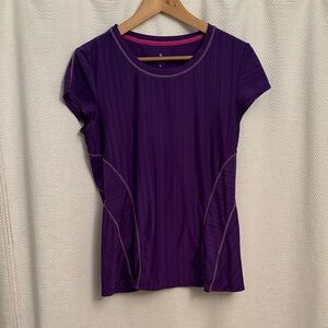 Athleta Deep Purple Short Sleeve Top